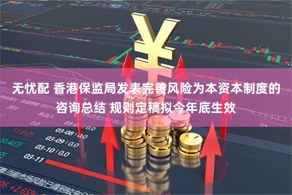 无忧配 香港保监局发表完善风险为本资本制度的咨询总结 规则定稿拟今年底生效